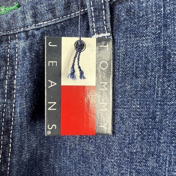 Tommy Hilfiger Vintage Cargo Jeans Size 9 Juniors Button Front Y2K - Picture 10 of 15